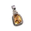 Natural Citrine Gemstone Handmade 925 Solid Sterling Silver Gift Pendant 1" V7e29