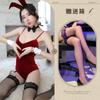 New Sexy Lingerie Bunny Sexy Onesie Chest Pad Garter Belt Open Crotch Uniform Temptation Set 711