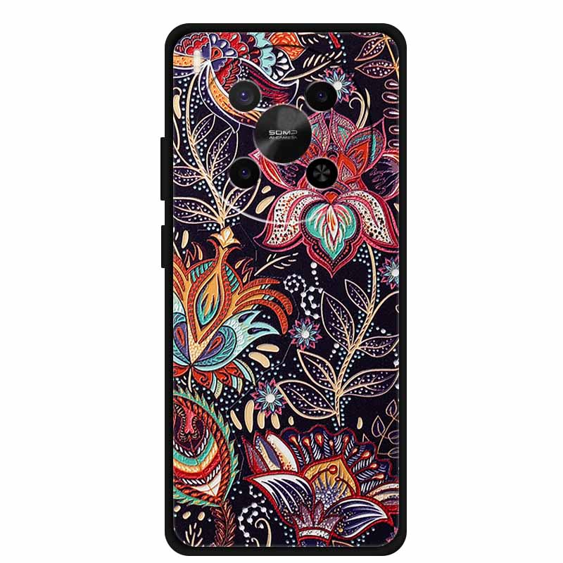 För ZTE Blade V70 Max Fodral 3D Blommigt Prägling Mjuk Silikon Telefonfodral för Nubia V70 Max Fodral Relief Blomma Skal Ny V 70 Max