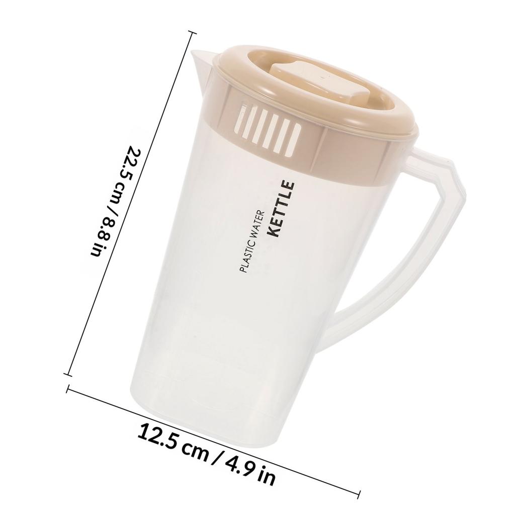 Crystal Clear Heavy-Duty Water Pitcher with Airtight Lid Large Volume Beverage Pitcher for Iced Coffee Iced Tea Juice Lemonade