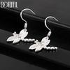 925 Sterling Silver Dragonfly AAA Round Zircon Pendant Earrings Fashion Wedding Jewelry