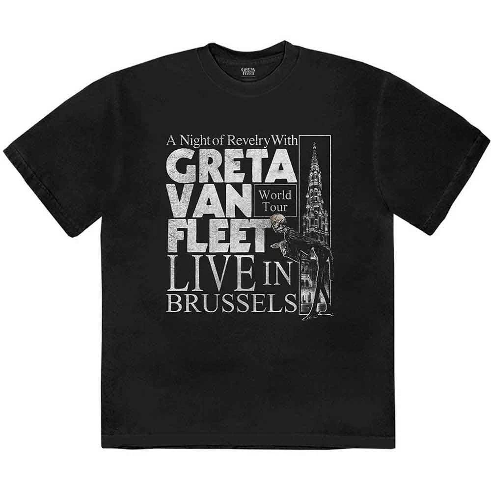 Greta Van Fleet T Shirt Night of Revelry new Official Unisex Black XL