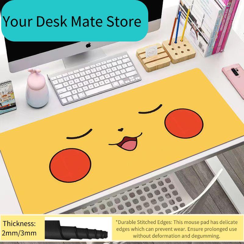 Anim Pokmon Pikachu Leather Mouse Pad Pokmon Gaming Extra Large Gaming Keyboard Desktop Pad Childrens Writing Table Mat