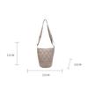 Korean Style Versatile Women Crossbody Bag Solid Color Adjustable Straps Cotton Clothing Bag Diamond Grid Tote Bag for Women