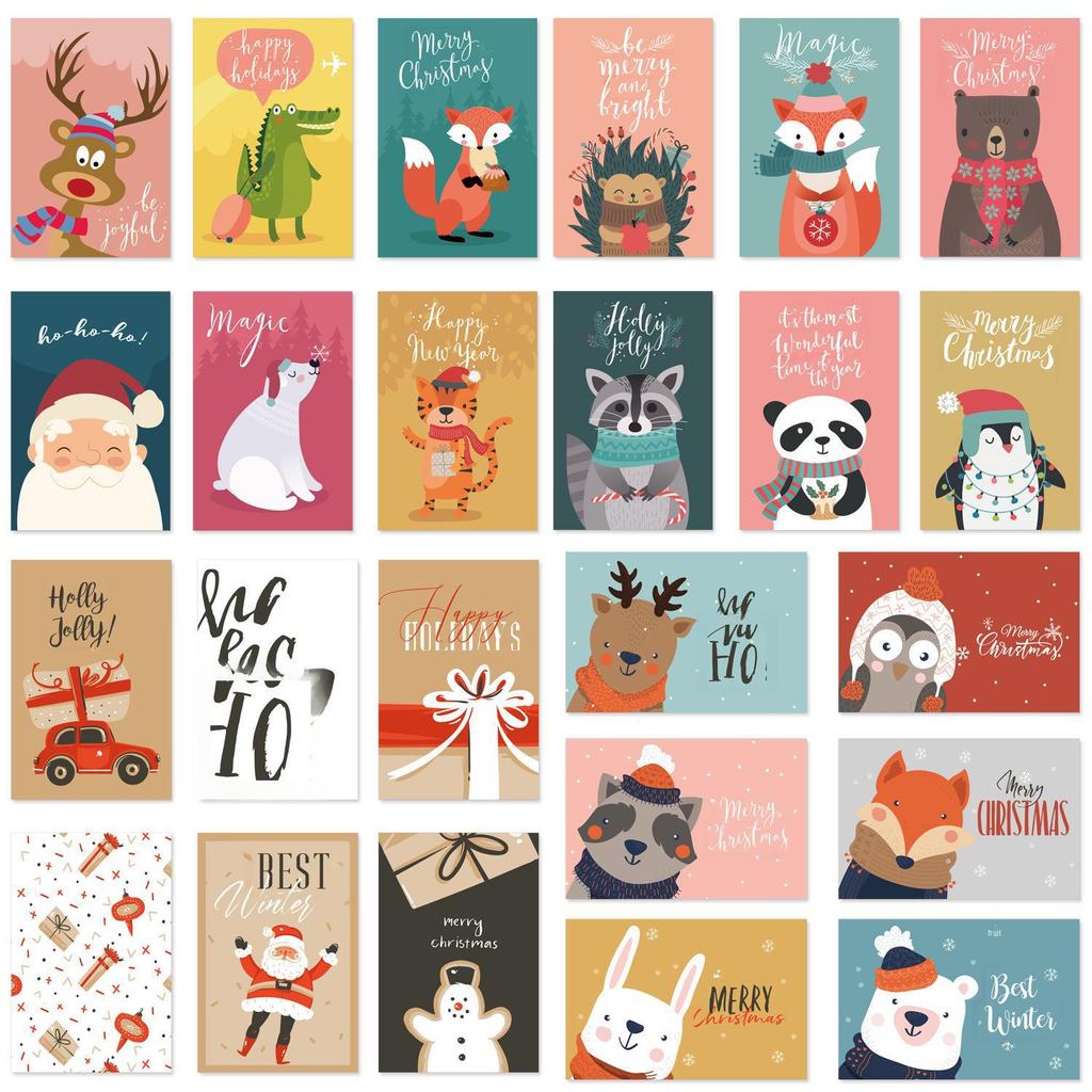 24 Creative Christmas Greeting Card Sets with Envelopes