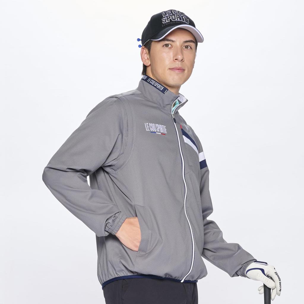 Coq Sportif Blouson Full Zip Water Repellent Stretch Sleeves Detachable 2WAY Golf LG5SWB00M GY00 LL [Le Golf] Men's (Gray)