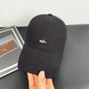 Solid color baseball cap for women, spring and summer embroidered soft-top sunshade cap, student outdoor versatile sun protection cap for men