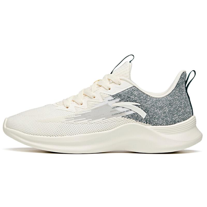 Anta Коллекция для бега Амортизация Противоскользящие и износостойкие Низкие кроссовки для бега Бело-зеленые кроссовки 42