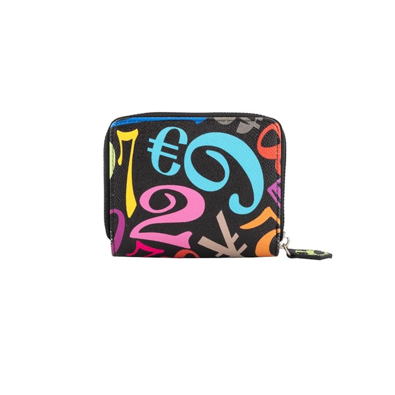 

[Frank Miura] wallet round zipper long wallet men s ladies big money good luck money luck miracle wallet (Rainbow Black)