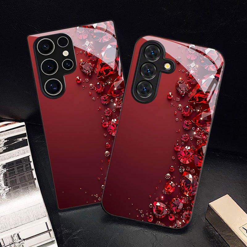 Highend Phone Case Electroplated Glass hard TPU PhoneCase for Samsung Galaxy S26 S25 S24 S23 S22 S21 FE Ultra Plus Dropresistant