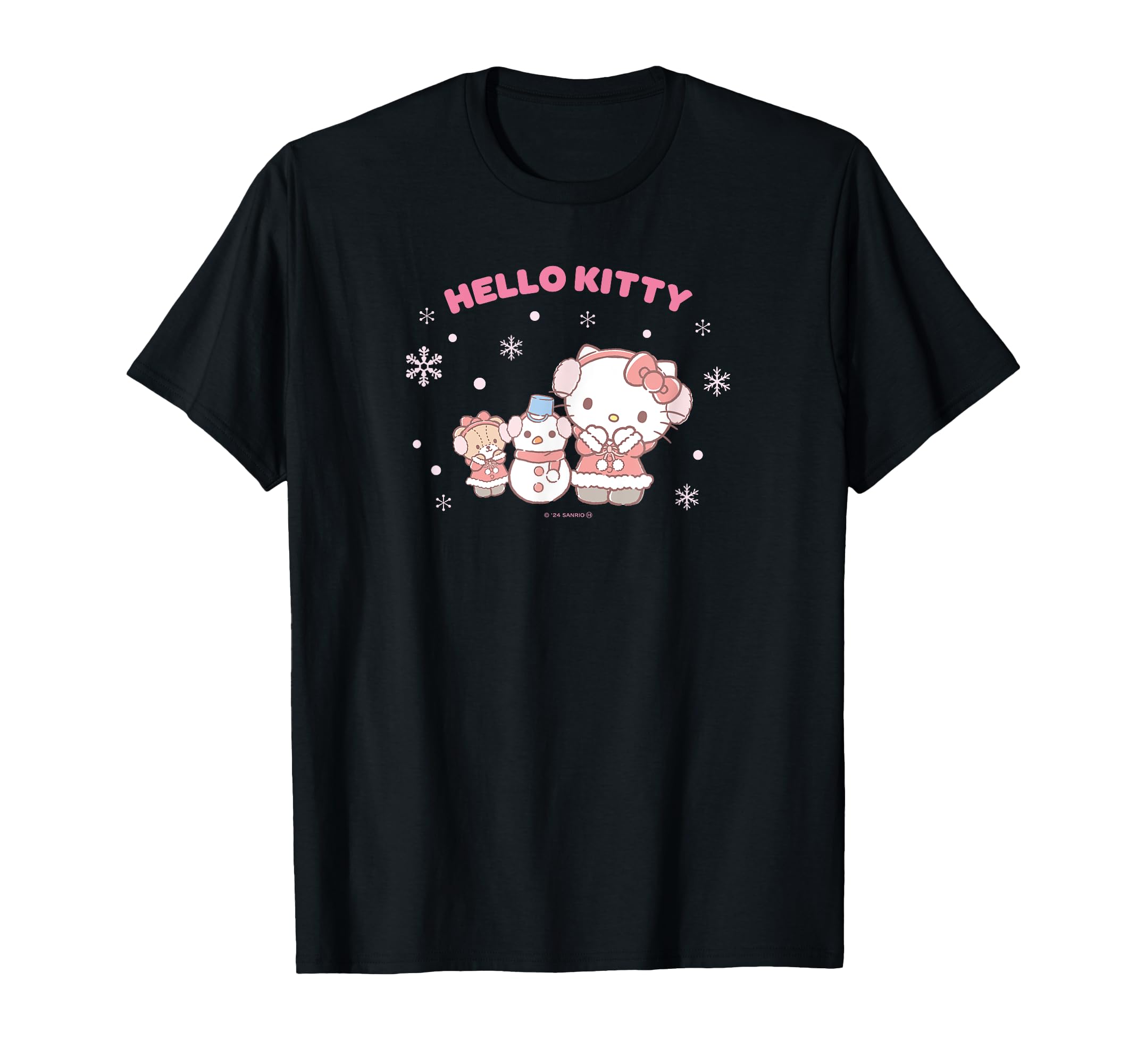 

Теплая зимняя футболка Hello Kitty чёрный
