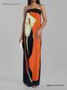 2026 Spring European & American Women's Off-the-Shoulder Sleeveless Backless Printed Dress