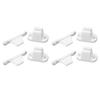 4 Set RV Door Holders Multifunctional Keep Door Open Rust Proof Camper Door Stops for Caravan Boat White