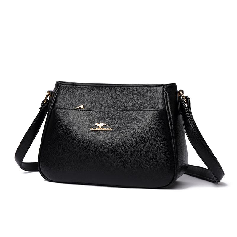 Fashionable Women's Faux Leather Shoulder Bag, Multi-layer Middle-aged Mother Bag, Retro Shoulder Bag, Perfect for Commuting, Travel, and Daily Use