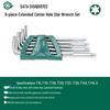 SATA Flower-shaped Extended Ball Head Torx Hex Wrench Set with Center Hole