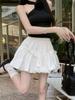 French Sweet Minority Design Sense Bow Flower Bud Skirt Female Autumn 2024 New High Waist Slim A-line Fluffy Casual Skirts