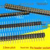 2.0mm Pitch Single Row Pin Header & Double Row Socket with Round Hole, 1x40P & 2x40P, Gold-Plated Round Pins
