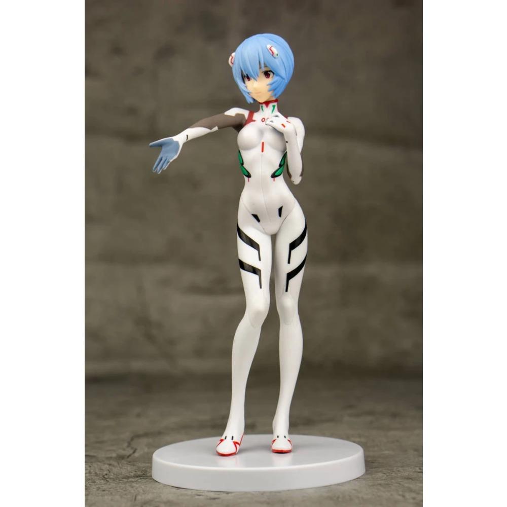 Anime NEON GENESIS EVANGELION Ayanami Rei Theatrical Version White Battle Suit Short Hair Reaching Out Model Toy Action Figure