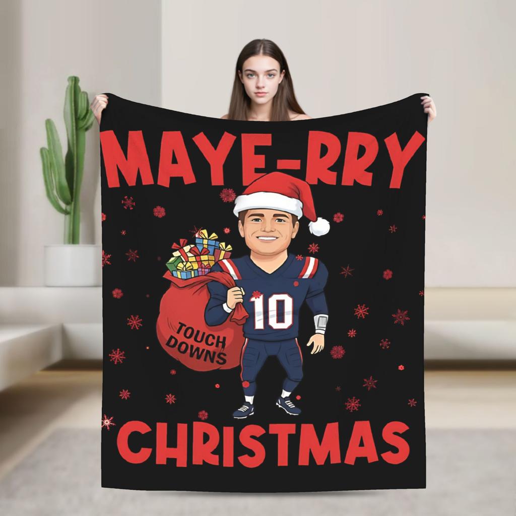 Drakes Mayes Football Knitted Blankets Fleece Super Soft Throw Blankets for Bed Bed Rug