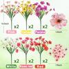 2/4Pcs 35cm Artificial Flowers for Outdoors UV Resistant Fake Flower Greenery Shrub Plant Home Garden Porch Patio Wedding Decor