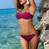 Seksowny strój kąpielowy z nadrukiem damskie bikini stałe stroje kąpielowe push up kobiece Biquini brazylijskie bikini zestaw kostiumy kąpielowe strój kąpielowy pływanie