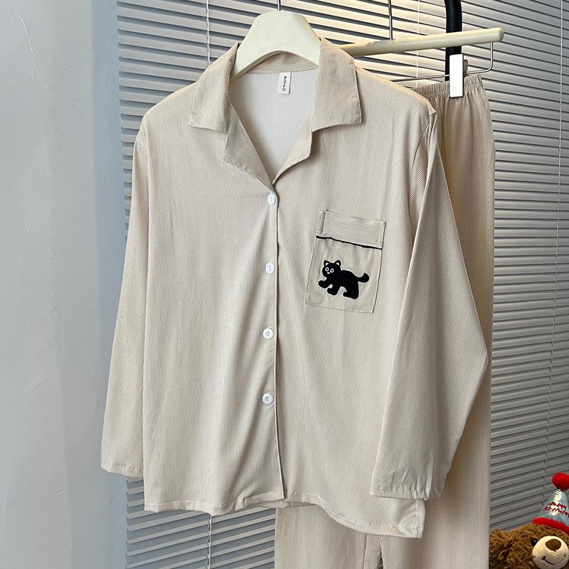 

Women s Plus Size Loose Cardigan Set – Long Sleeve, Round Neck, Imitation Cotton, 200g XL-2XL