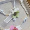 Stylish Floral Pearls Strand Necklace With Delicate Beads Trendy Women’s Jewelry Perfect For Everyday Wear