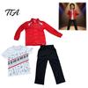Bühnenperformance Bekleidung 1 Set Retro Popstar Kostüm für Jungen, 80er 90er Jahre Star Outfit Vintage Ikone Kostüm Halloween Kostüm, Rote Jacke,