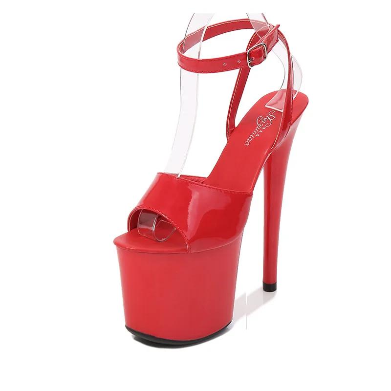 Fashion 2025 Spring Women Clear Heels Sexy Platform Sandals Slipper 13xm 15cm 20cm Girls Shoe for Party Club Drop Sale