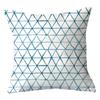 45x45cm Blue Geometric Pillowcase Living Room Sofa Office Seat Lumbar Cushion  Cover Home Decor Throw