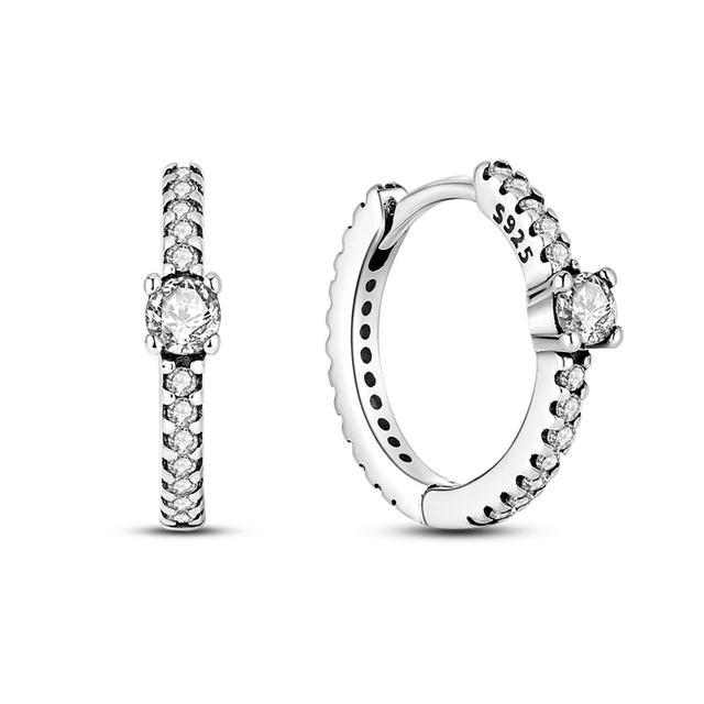 Silverörhängen 925 Sterling Silver Ocean Heart Shell Daisy Flower Moon Drop Örhängen Dam Dubbar Örhängen Modesmycken