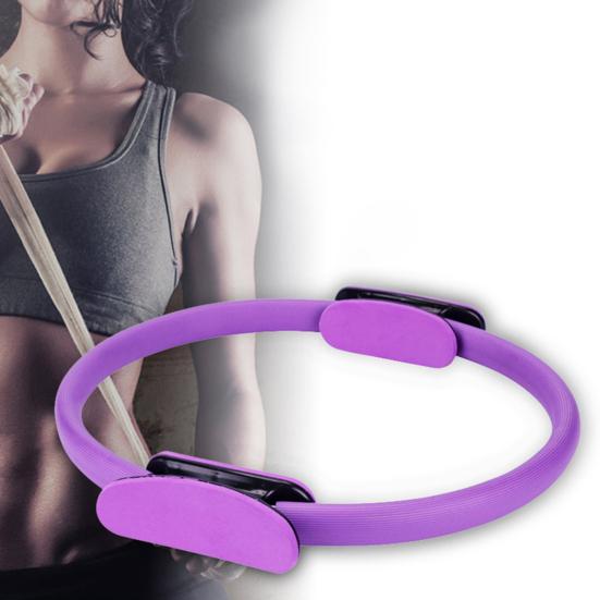 Women Pilates Ring with Non-slip Grip Handles Leg Toning Inner Thigh Pelvic Floor Exercise Yoga Circle Home Gym Fitness Equipment