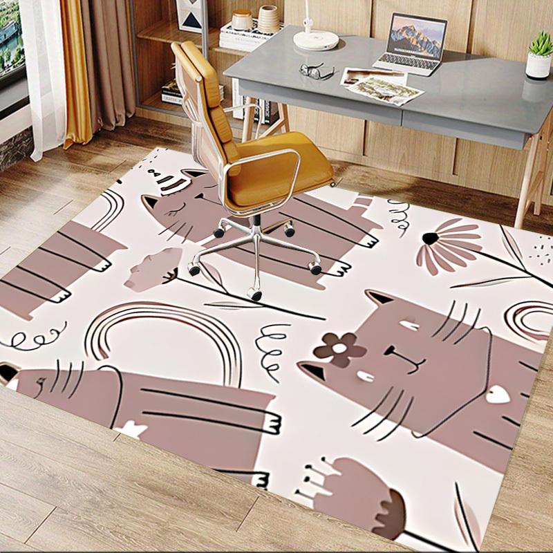 1PC cat flower Carpet Ultra Soft, Thick & Absorbent, Non Slip Machine Washable Mat for Entryway