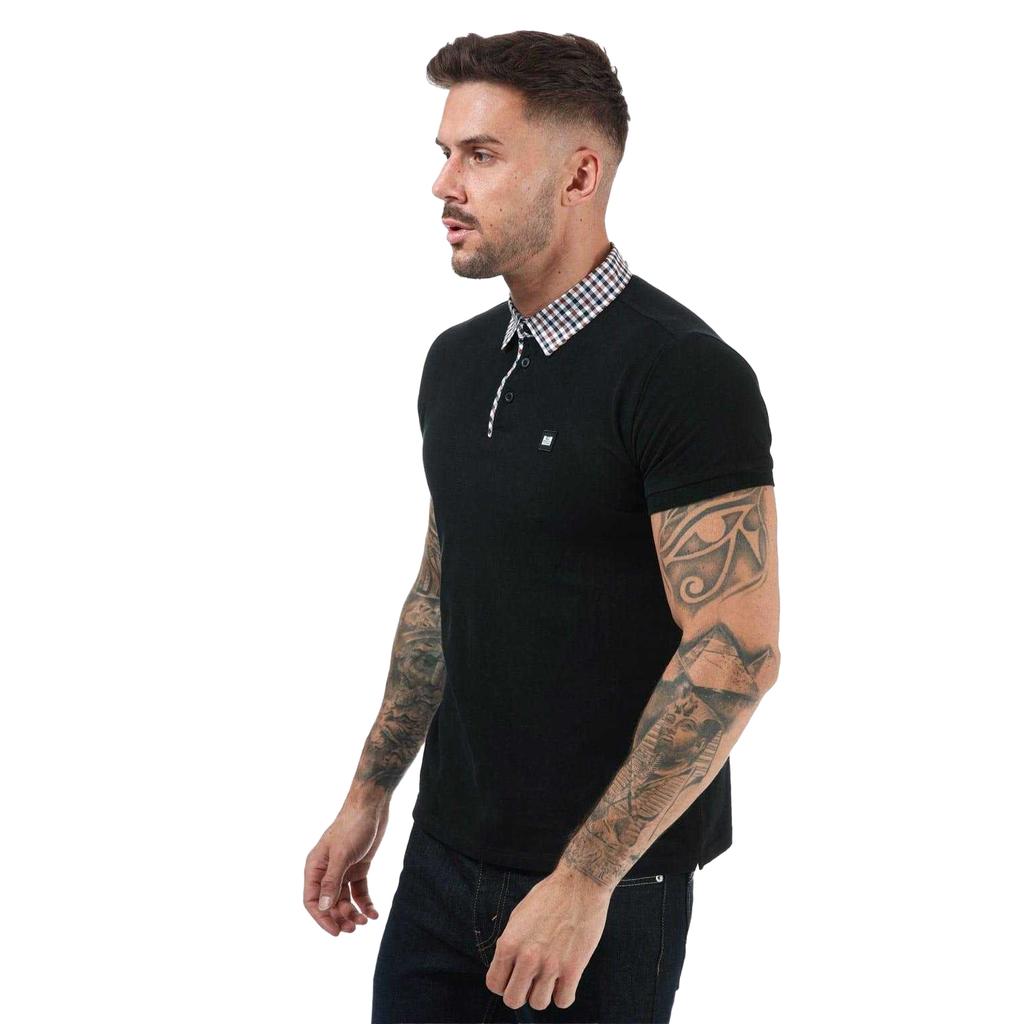 Weekend Offender Men's Nicks Checked Collar Polo Shirt