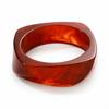 European and American popular smudged coffee bracelet resin women's arc bracelet student girlfriend ring jewelry