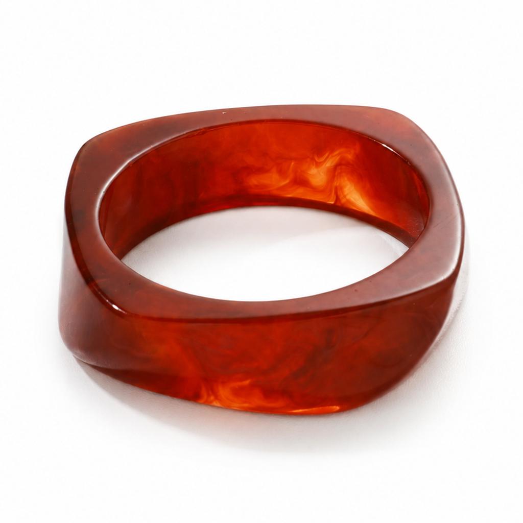 European and American popular smudged coffee bracelet resin women's arc bracelet student girlfriend ring jewelry