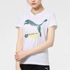 Puma Running Training Casual Round Neck Short Sleeve T-Shirt Women tops White 532282-52