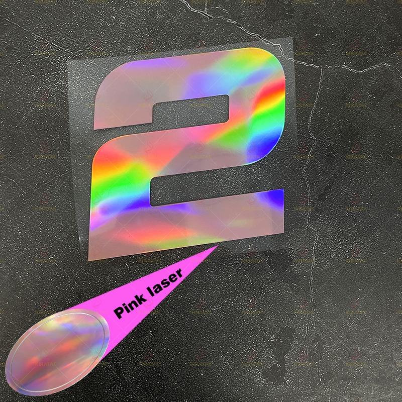 1pc Laser Pink Racing Number Motorcycle Stickers Waterproof Vinyl Decals for Motorbike Helmet Fuel Tank Front Fairing Bicycle