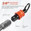 5PCS Socket Holder Keychain 1/2" 3/8" Socket Organizer with Quick Release and Clip for Construction Workers, Carpenter Mechanics