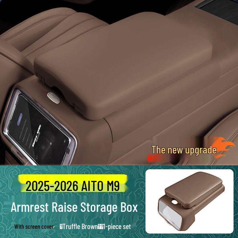 AITO M8 M9 M7 Armrest Cover Pad - Fits 26 Models, Protective Mat & Storage Box for Car Modification.