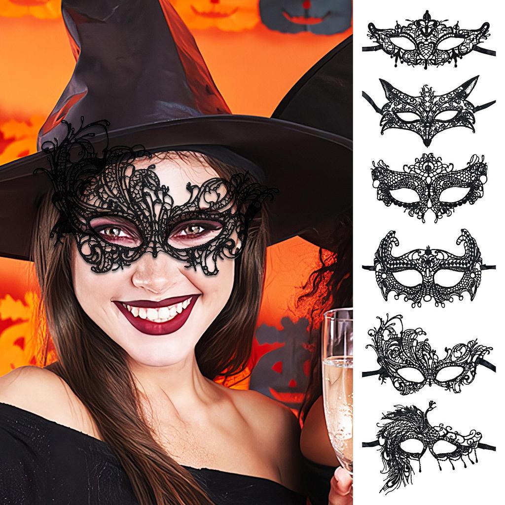 Lace Black Eye Cover Women Carnival Face Masque Festivals Decoration Blindfold For Women Girls Teens Halloween Christmas
