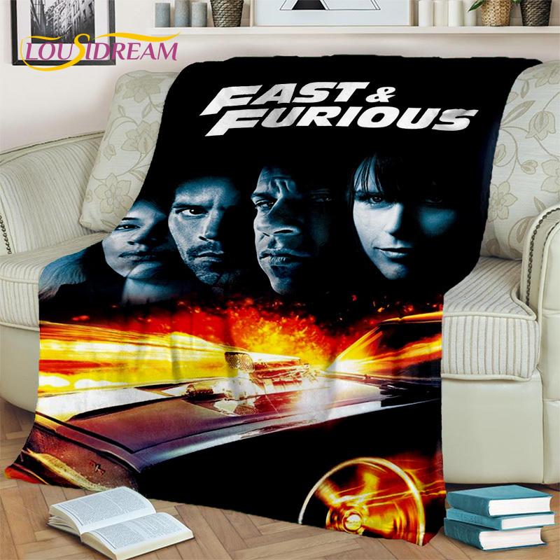 Fast & Furious X 10 Film Druckdecke, Weiche Überwurfdecke für Zuhause Schlafzimmer Bett Sofa Picknick Reise Büro Abdeckdecke Kinder