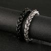 Kalen 316L Stainless Steel Singapore Twisted Chain Men's 210mm Simple Spring Clasp Bracelet Jewelry Accessories