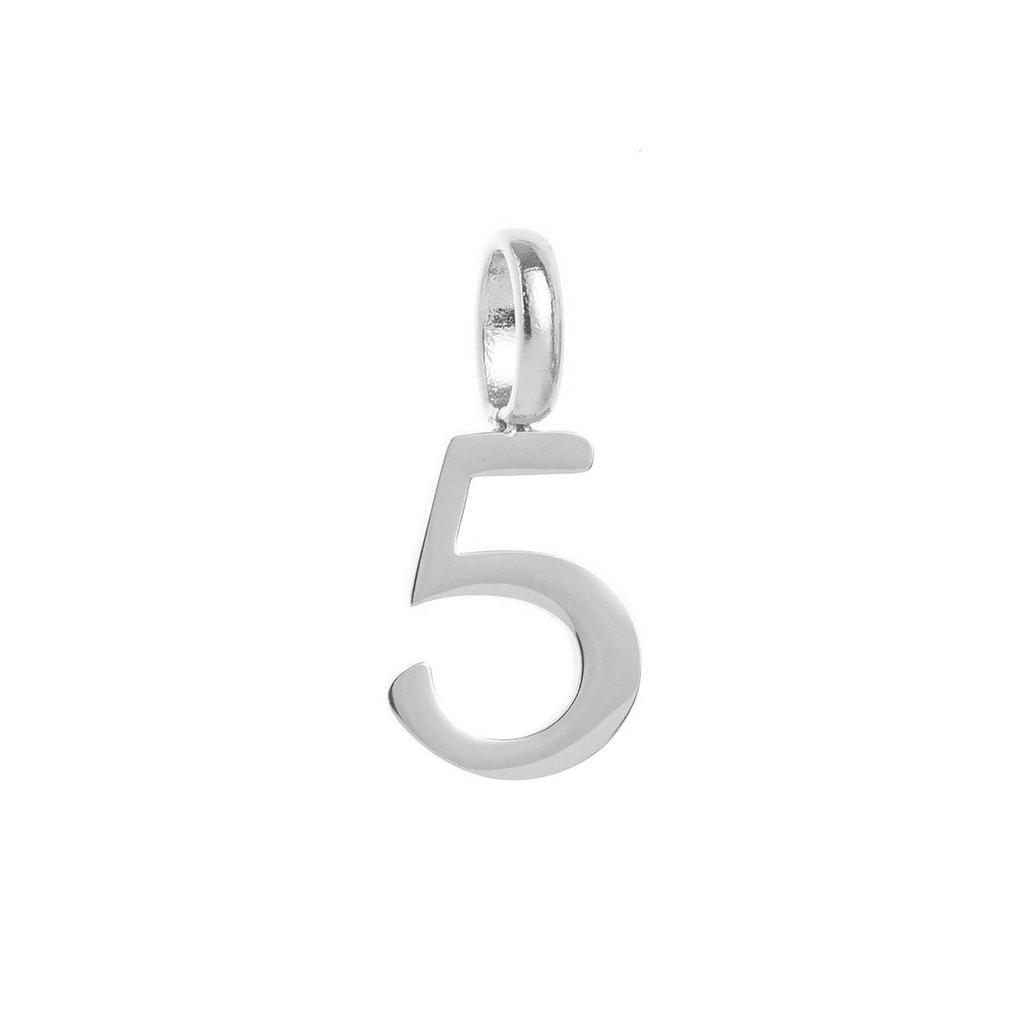 Trendy DIY 0-9 Number Pendants, 18K Gold-Plated Titanium Stainless Steel