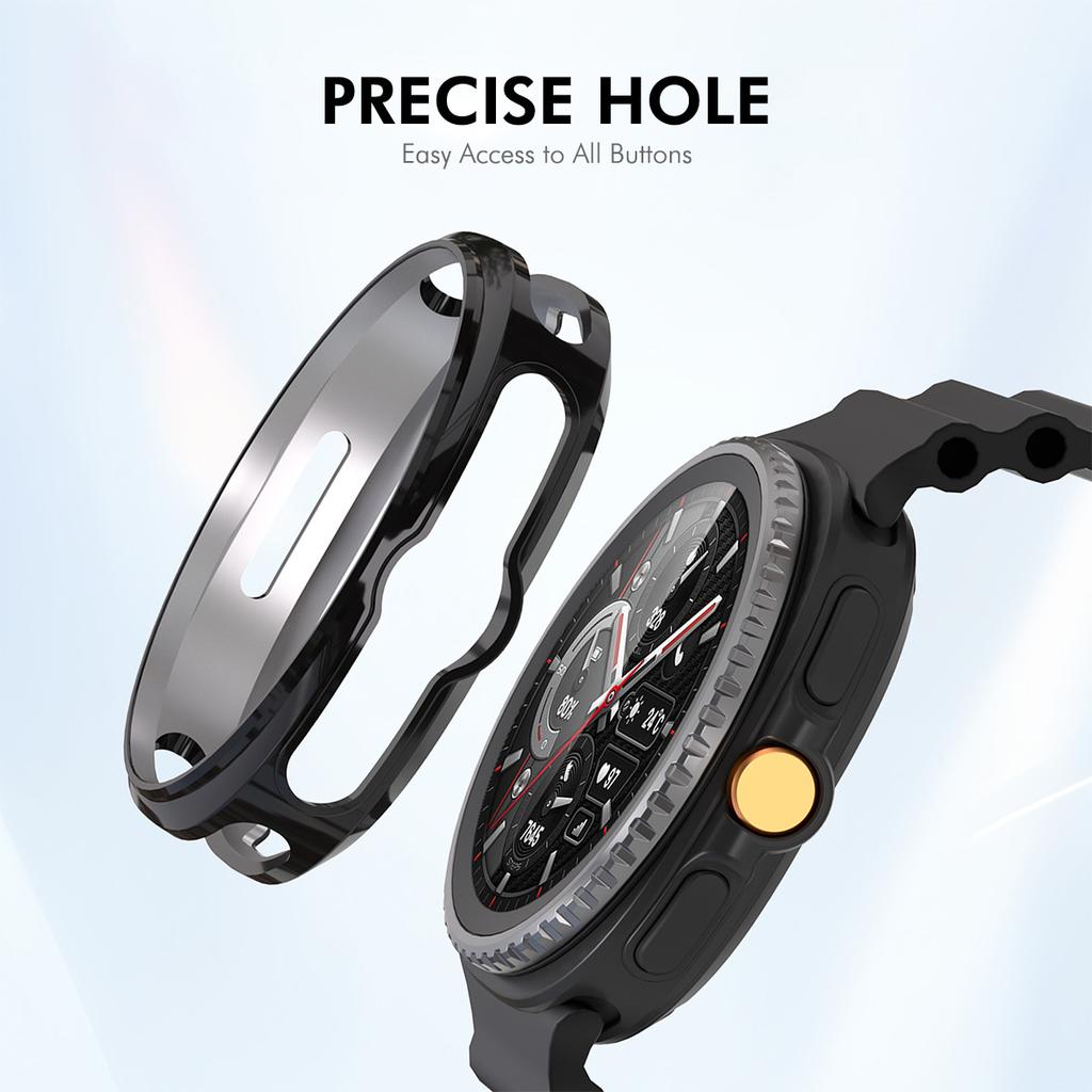 ENKAY HAT PRINCE For Samsung Galaxy Watch8 Classic 46mm Case with PMMA Screen Film TPU Watch Cover
