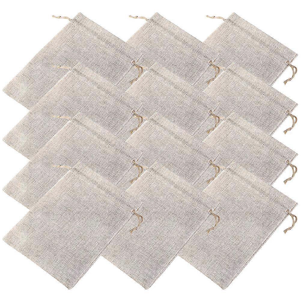 Beige Small Drawstring Bags Jewelry Pouch for Storage 60Pcs