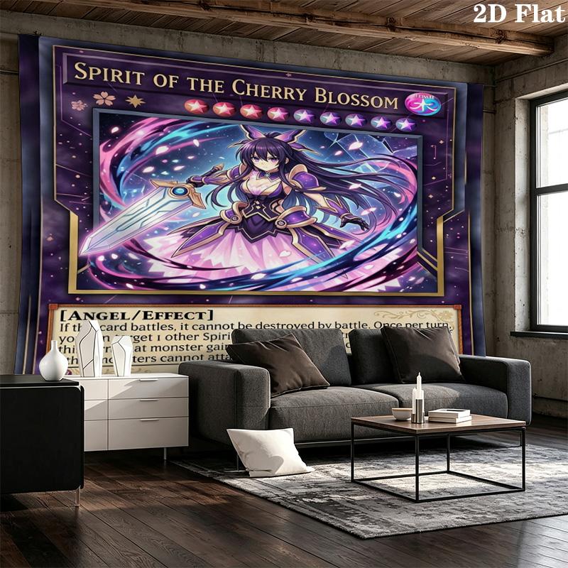 Date Live Wall Tapestry Aesthetic Wall Hanging Printed Fabric Blanket Decorative Tapestries For Bedroom Living Room Home Decor