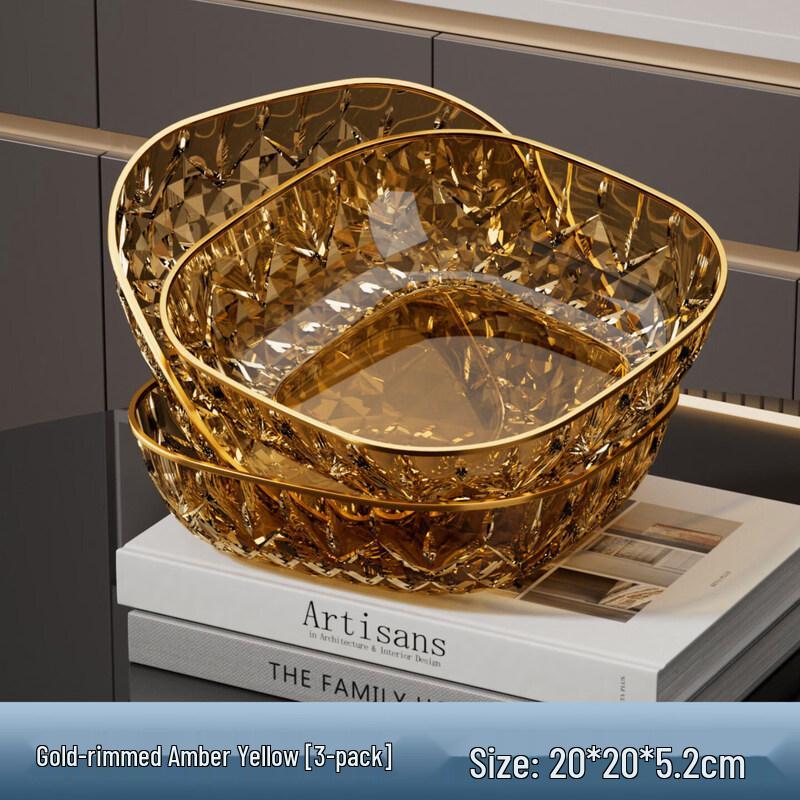 Trendy Diamond Texture Plastic Fruit & Candy Dish