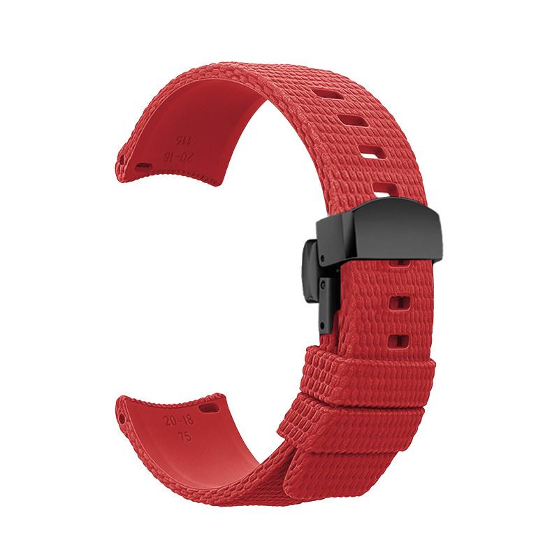 Curved arc-shaped fluororubber Watch strap for original OMEGA X Swatch X Blancpain Scuba Fifty Fathoms MoonSwatch FKM watchband