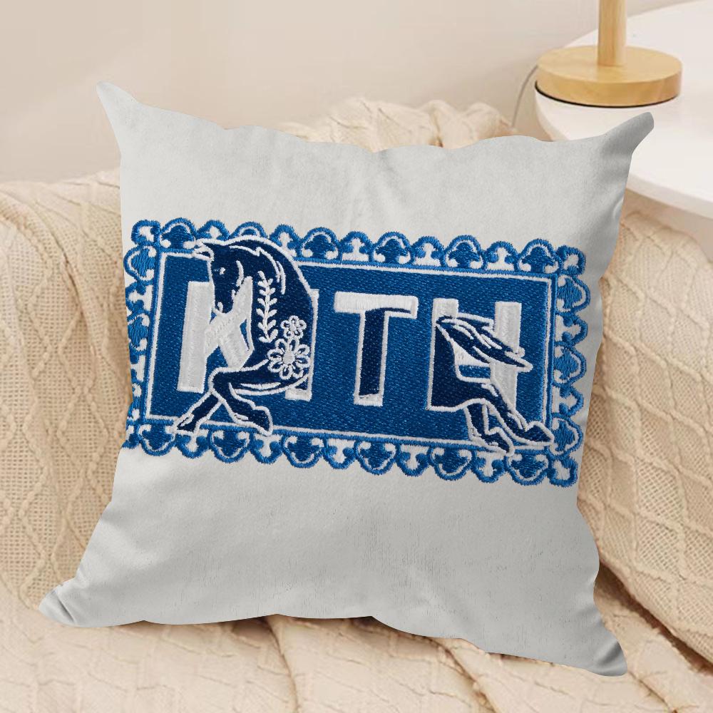 Classic Logo KKITH Cushion Cover Short Plush Doublesided Print Square Throw Pillow Covers Sofa Home Cushion Decor